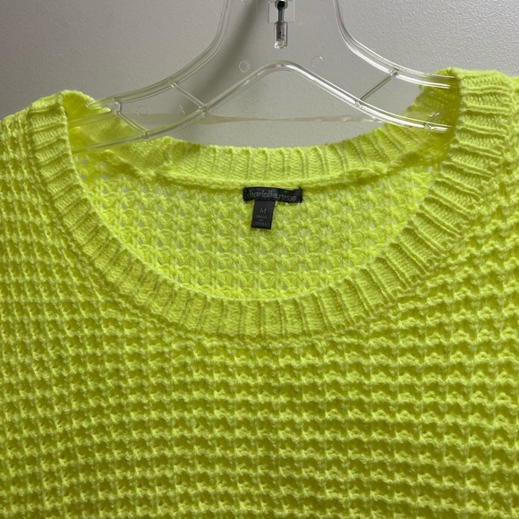 Charlotte Russe Neon Crop Waffle Knit Sweater New without tag - Picture 2 of 5